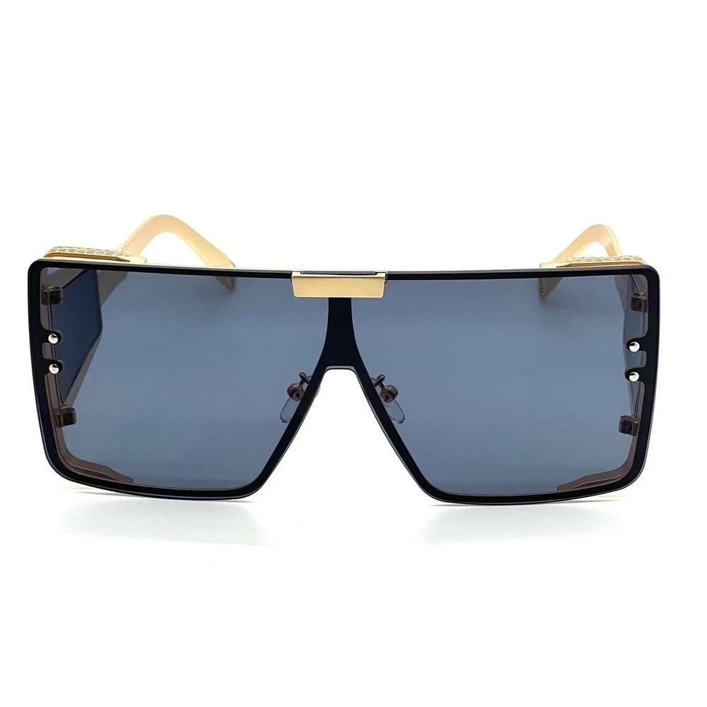Men Statement Shield Sunglasses Bold Futuristic Design Shades Ladys Modern Gafas